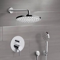 Rain Shower System with Handheld, Rain Shower Head, Shower Faucet Set